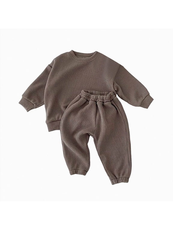Baby Boy Winter Clothes Baby Boys Outfit 2PCS Sweatshirt and Jogger Pants Set Cute Outfits Toddler Sports Set Casual Loose Two Piece Set Fall Winter Clothing Set