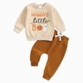 thumbnail image 1 of HCNTES Baby Boy Winter Clothes Toddler Baby Boy Clothes 6 12 18 24 Months 2T 3T Halloween Outfits Long Sleeves Pumpkin Sweatshirt Elastic Pants Set, 1 of 5