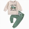 thumbnail image 1 of HCNTES Baby Boy Winter Clothes Toddler Baby Clothes 3 6 9 12 18 25 Months Fall Outfits Long Sleeve Sweatshirt Tops + Pants Set, 1 of 8