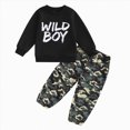thumbnail image 1 of HCNTES Baby Boy Winter Clothes Toddler Boys Clothes Fall Winter Outfit Sets 12M 18M 2T 3T 4T 5T 2Pcs Set Boys Long Sleeved Crewneck Letter Printed Sweatshirt Trousers Suit, 1 of 4