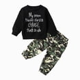 thumbnail image 1 of HCNTES Baby Boy Winter Clothes Toddler Boys Clothes Fall Winter Outfit Sets, Kids Outfits Sets 6M 12M 18M 2T 3T 2Pcs Set Boys Long Sleeved Letter Print Sweatshirt Trousers Suit, 1 of 3
