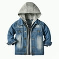thumbnail image 1 of HCNTES Baby Boys Girls Denim Jacket Kids Toddler Button Down Jeans Jacket Top Coat Outerwear(Grey#7,3-4 Years), 1 of 9