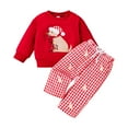 thumbnail image 1 of HCNTES Baby Boys Girls Fall Tracksuit Outfits Set Clothes 6M 1T 2T 3T Toddler Boys Long Sleeve Color Sweatshirt and Sweatpants(Q57-Red,4-5 Years), 1 of 4
