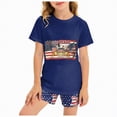 thumbnail image 1 of HCNTES Baby Boys Girls Independence Day Short Sleeved Two piece Set With Cute Cartoon Pattern Kids Girl Boy Spring Summer Outfit 2T 3T 4T 5T(H03-Dark Blue,9-10 Years), 1 of 7