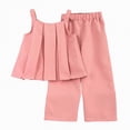 thumbnail image 1 of HCNTES Baby Boys and Girls Short Sets Toddler Boy Summer Outfits Shirt Pocket Short Sleeve Tops & Shorts Sets 3T 4T 5T 6T 7T 8-16 Years(Pink,5-6 Years), 1 of 6