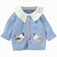 thumbnail image 1 of HCNTES Baby Girl Boy Button Down Hooded Cardigan Winter Warm Sweater Long Sleeve Coats Knitted Hoodies Clothes(#2,9-12 Months), 1 of 5