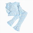 thumbnail image 1 of HCNTES Baby Girl Clothes Winter Girls 2 Piece Outfits Girls 12 24 Months 2T 3T 4T Long Sleeve Sweatshirt Pants Fall Clothing Set Girls Clothes, 1 of 8