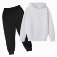 thumbnail image 1 of HCNTES Baby Girl Clothes Winter Girls Clothes Long Sleeve Kids Sports Sweatpants Sets with Solid Hoodie Pullover Holiday Outfit, 1 of 8