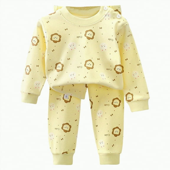 HCNTES Baby Girl Fall Winter Clothes Toddler Sweatsuit Outfit Sweatshirt Long Sleeve Shirt Top Pants Clothing(18-24 Months,Yellow#@2)