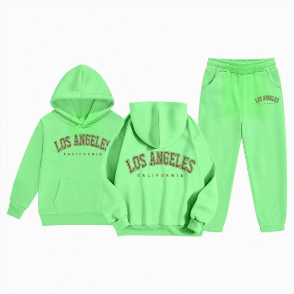 HCNTES Baby Girl Winter Clothes Girls Activewear Jogger Sets - 2 Piece Letter Print Graphic Pullover Hoodie Sweatshirt Sweatpants Sweatsuit Outfits