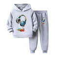 thumbnail image 1 of HCNTES Baby Girls Boys Toddler Hoodie Sweatshirt 2Piece Fall Clothes Sweatpants Jogger Outfits Set(M7-Grey,5-6 Years), 1 of 7