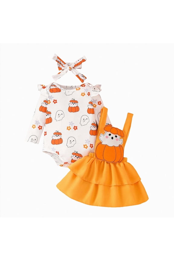 Baby Girls Princess Jasmine Aladdin Dress Toddler Arabian Style Fancy Outfit​(Orange,12-18 Months)