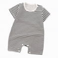 thumbnail image 1 of HCNTES Baby Kids Unisex Short Sleeve Bodysuit Romper One-Piece Toddler Children Stretchy Sleepwear Pajamas Loungewear for Spring Summer(X01-Black,18-24 Months), 1 of 4