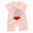 thumbnail image 1 of HCNTES Baby Kids Unisex Short Sleeve Bodysuit Romper One-Piece Toddler Children Stretchy Sleepwear Pajamas Loungewear for Spring Summer(X01-Pink,6-12 Months), 1 of 4