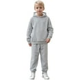 thumbnail image 1 of HCNTES Baby Toddler Boys Fall Winter Outfits Long Sleeve Sweatshirts Pants 2Pcs Clothes Set(A10-Grey,6-7 Years), 1 of 9
