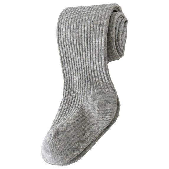 HCNTES Baby Toddler Girls Cable Knit Tights Cotton Footed Leggings Pantyhose Stocking Pants(Grey,1-2 Years)