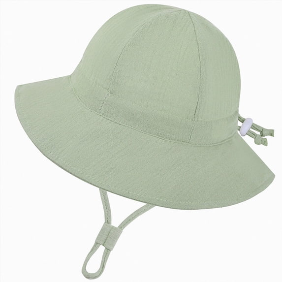 HCNTES Baby Toddler Infant Girls Bucket Sun Hats Protection Beach UPF 50+ Toddler Wide Brim Bucket Summer Hats (4-Green,1-3 Years)