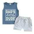 thumbnail image 1 of HCNTES Boy's 2 Piece Summer Outfits Shark Graphic Short Sleeve Tee and Shorts,12-18 Months, 1 of 5
