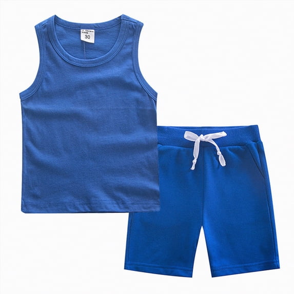 HCNTES Boys Athletic Shorts and Performance T-Shirt Crew Neck Clothes Set Spring Summer Kids Outfit Children's World Cup Clothing 5T 6T 7T 8T 9T 10T 11T 12T(H03-Dark Blue,7-8 Years)