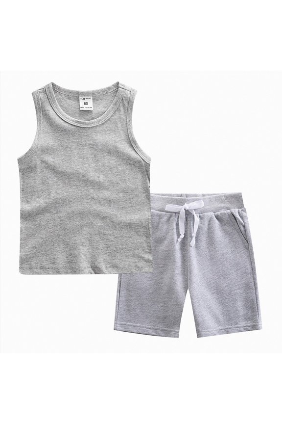 Boys Athletic Shorts and Performance T-Shirt Crew Neck Clothes Set Spring Summer Kids Outfit Children's World Cup Clothing 5T 6T 7T 8T 9T 10T 11T 12T(H03-Grey,1-2 Years)