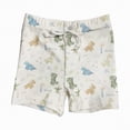 thumbnail image 1 of HCNTES Boys Beach Shorts Kids Swimming Trunks with Mesh Lining Toddler Board Shorts Quick Dry Funny Printed Shorts(Beige,2-3 Years), 1 of 4