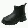 thumbnail image 1 of HCNTES Boys Girls Glitter Ankle Boots Kids Lace Up Combat Shoes With Side Zipper(12.5,Black_b1), 1 of 5