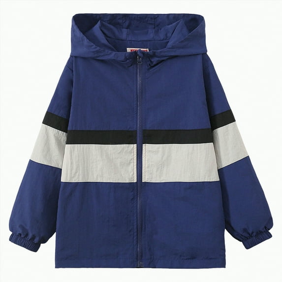 HCNTES Boys Girls Lightweight Jacket Waterproof Windbreaker Hooded Rain Coats with Pockets(Coffee#2,11-12 Years)