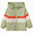 thumbnail image 1 of HCNTES Boys Girls Lightweight Raincoat Waterproof Hooded Rain Jacket Windbreaker kids jacket(Light Green#5,3-4 Years), 1 of 9