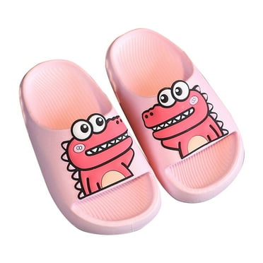 HCNTES Boys Girls Shower Slippers Slip on Slide Sandals Non-slip Summer Beach Pool Shoes,Red 30
