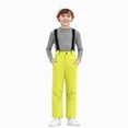thumbnail image 1 of HCNTES Boys Girls Snowsuit Bib Overalls Children's Insulated Winter Wear with Adjustable Shoulder Straps(A-Yellow,9-10 Years), 1 of 9