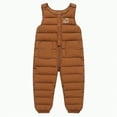 thumbnail image 1 of HCNTES Boys Girls Snowsuit with Adjustable Shoulder Straps Children's Insulated Bib Overalls for Winter Sports(A01-Coffee,2-3 Years), 1 of 6