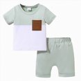 thumbnail image 1 of HCNTES Boys Outfit Sets, Summer Short Sleeve Two Piece T-shirts and Shorts Set, 1 of 7