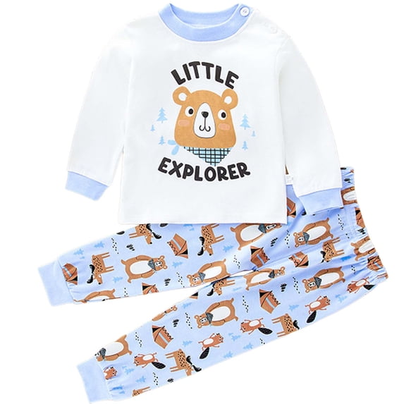 HCNTES Boys Pajamas Toddler Boys Long Sleeve Cotton Kids Sleepwear Sets,Sizes 4-5 Years