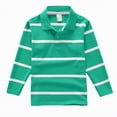 thumbnail image 1 of HCNTES Boys Polo Shirt Boys Long Sleeve Polo Shirts Collar Shirt Rugby Button Down Shirt for Kids Boy(Green,8-9 Years), 1 of 4