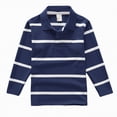 thumbnail image 1 of HCNTES Boys Polo Shirt Boys Long Sleeve Polo Shirts Collar Shirt Rugby Button Down Shirt for Kids Boy(Navy,7-8 Years), 1 of 4