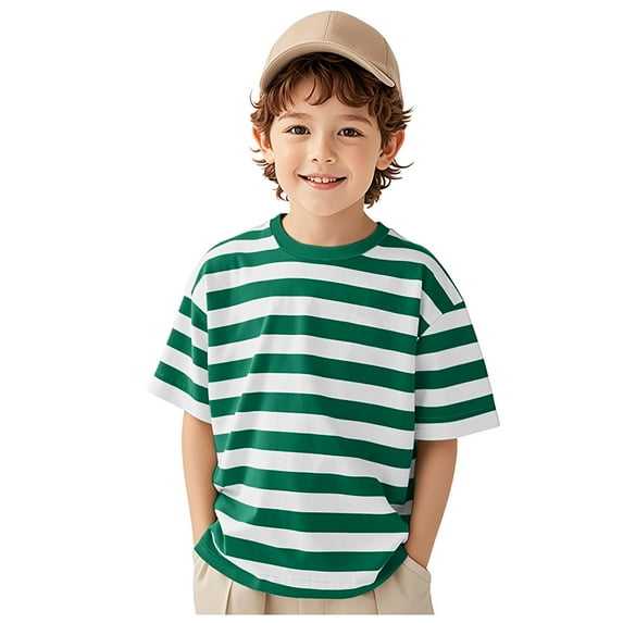HCNTES Boys' Short Sleeve Shirts Fashioned from Ultra - Soft Cotton with a Comfortable Crewneck for Summer Adventures,12-18 Months Green