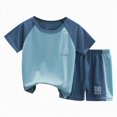 thumbnail image 1 of HCNTES Boys' Shorts Set Outfits Children's Short Sleeved Running Suit Casual Clothes For Boys And Girls New Summer T Shirt Shorts Two Piece Set, 1 of 4