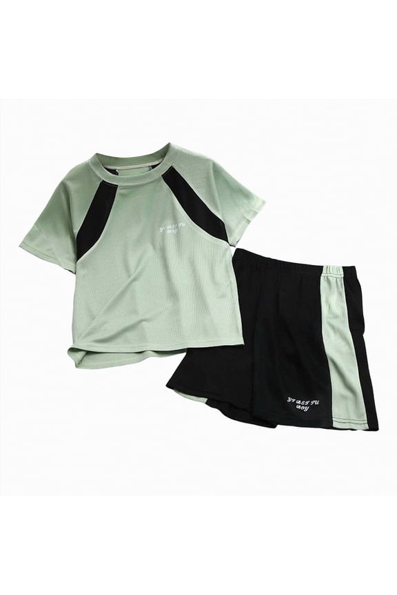 Boys Soccer Jerseys Kids Jersey Outfits Youth Football Training Uniform Fans Basketball Sport Short Set Children's World Cup Clothing 8T 9T 10T 11T(H03-Green,4-5 Years)