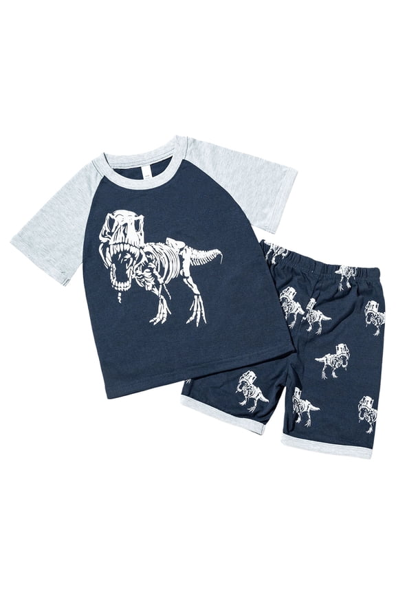 Boys Summer Dinosaur Performance Tee and Bball Shorts Age 8-10 Dri-Fit Technology​,5-6 Years