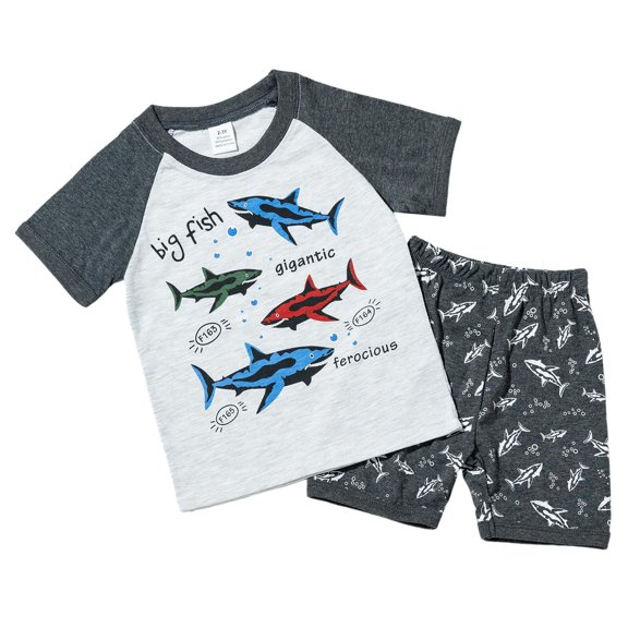 HCNTES Boys Summer Dinosaur Zip-Up Jacket and Cargo Pants Age 11-13 Hiking Adventure Outfit​,6-7 Years