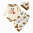 thumbnail image 1 of HCNTES Boys Winter Outfits My First Christmas Baby Boy Baby Boy Fall Clothes Long Sleeve Knitted Cotton Romper & Pants Winter Sets 0 6 9 12 18 24 Months Boys Autumn Winter Set, 1 of 9
