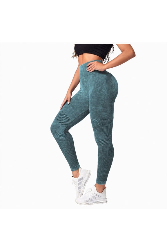Butt Lifting Lycra No Front Seam Workout Leggings for Women Tummy Control High Waist Seamless Gym Running Leggings (Green,S)