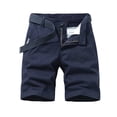 thumbnail image 1 of HCNTES Cargo Drawstring Summer Beach Shorts Men Shorts Cargo Loose Fit Shorts(Blue,29), 1 of 2