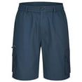thumbnail image 1 of HCNTES Cargo Shorts for Men Stretch Waist Relaxed Fit Summer Casual Beach Shorts Athletic Workout Work Golf Shorts Multi Pocket(Navy,3XL), 1 of 5