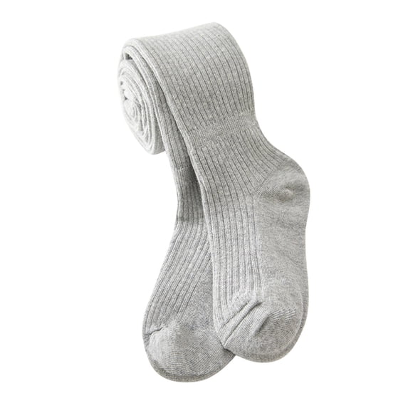 HCNTES Childhood Baby Girls Tights Cotton Cable Knit Footed Pantyhose Baby Stockings Toddler Leggings(Grey,4-6 Years)