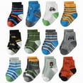 thumbnail image 1 of HCNTES Children Toddler Spring Summer Socks Set Baby Boys Girls Cute and Fun Socks for Kid 1T 2T 3T 4T 5T 6T 7T(X01-Orange,3 Years), 1 of 6