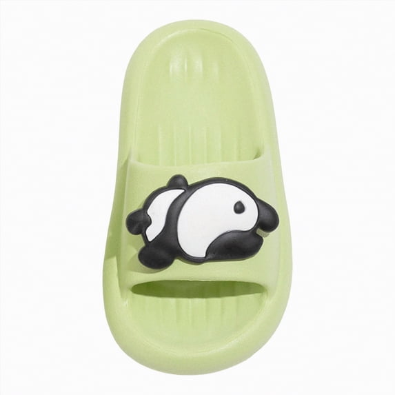 HCNTES Children Versatile Slippers Soft Comfortable Slides Non-Slip for All Seasons Indoor Outdoor Beach Pool(Z01-Light Green,1)