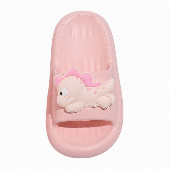 HCNTES Children Versatile Slippers Soft Comfortable Slides Non-Slip for All Seasons Indoor Outdoor Beach Pool(Z01-Pink,11)