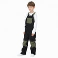 thumbnail image 1 of HCNTES Children's Adjustable Strap Snowsuit Kids Insulated Bib Overalls for Winter Skiing Outdoor Adventures(A01-Black,8-9 Years), 1 of 8