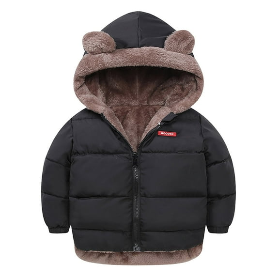 HCNTES Children's Cotton Clothes Padded Thickened Boys Winter Jacket Girls Fall and Winter New Double Wear Cotton Clothes Boys Down Jacket,Sizes 5-6 Years